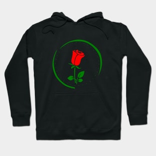 Red Rose flower Hoodie